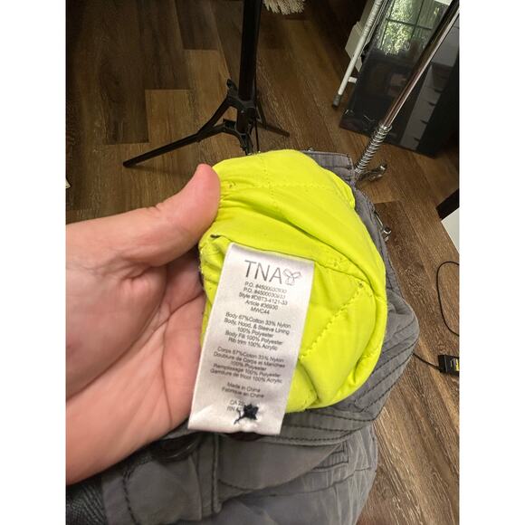 Aritzia TNA Platoon Military Utility Hooded Jacket Lightweight Cotton Blend Sz S - Picture 12 of 13